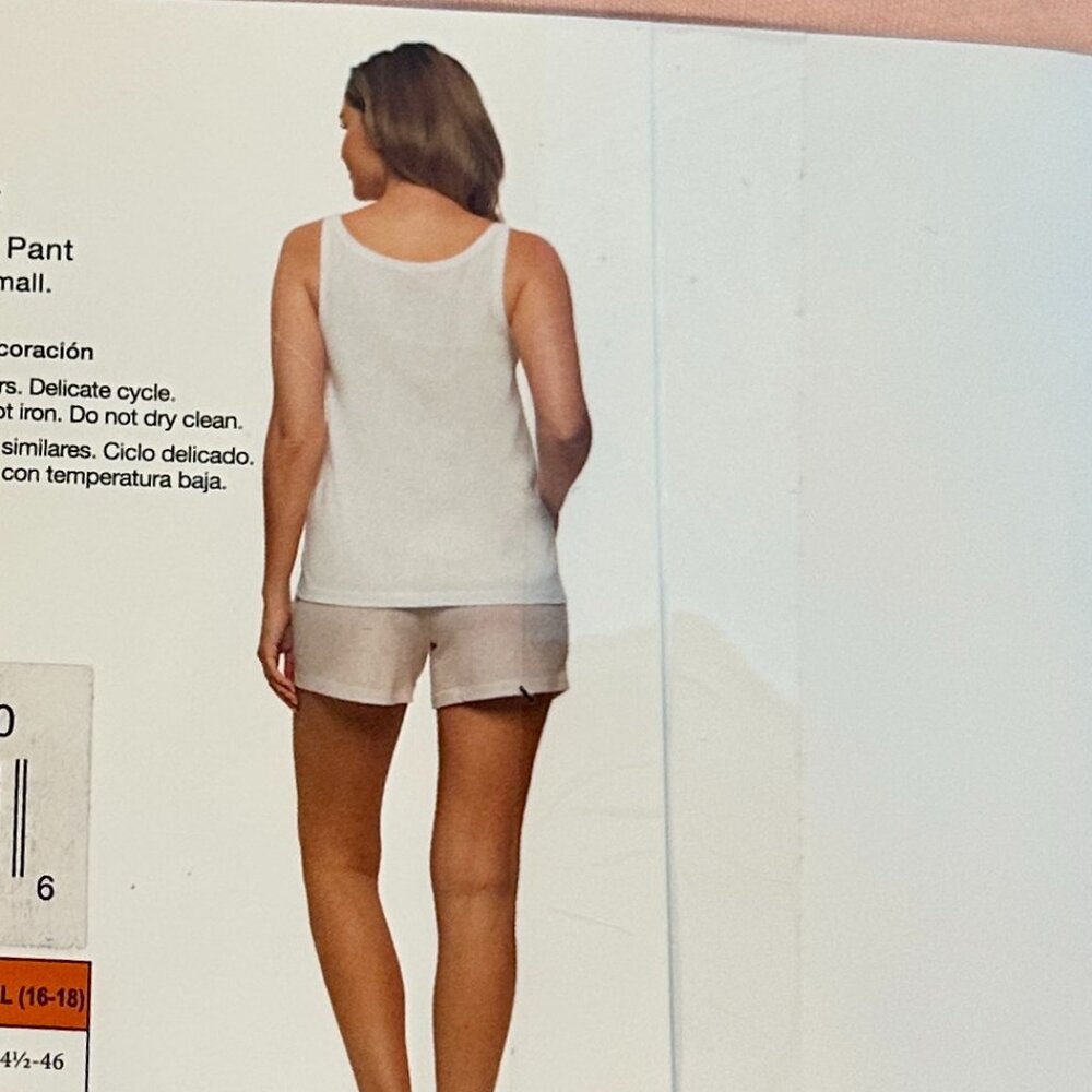 Felina Women's 4 Piece 100% Cotton Sleep Pajama Set, Tee Tank Short Capri Pant - Picture 8 of 9